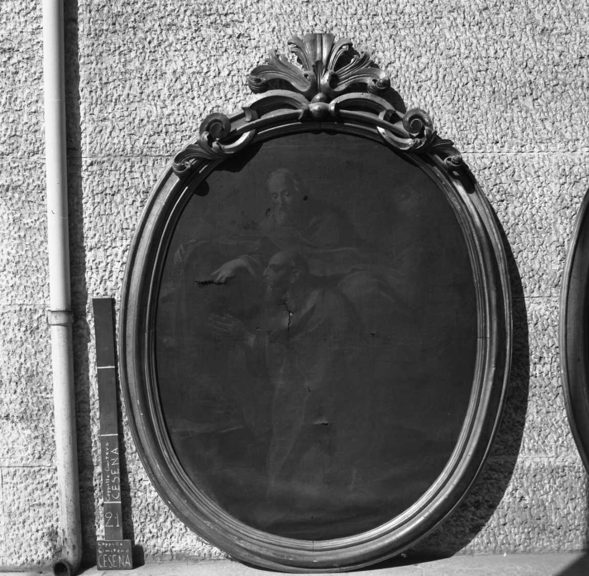 Mosè riceve da Dio le tavole della legge (dipinto, pendant) di Andreini Francesco (attribuito) (sec. XVIII)