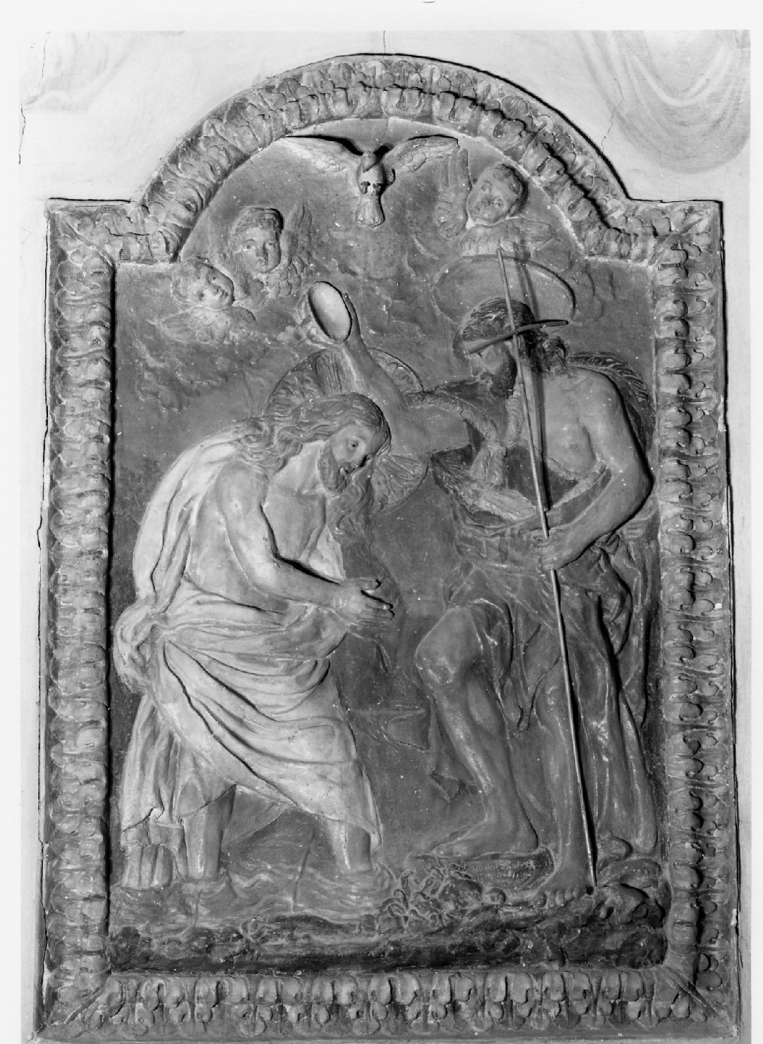 battesimo di Cristo (rilievo) di Berardi Francesco Paolo (sec. XIX, sec. XIX)