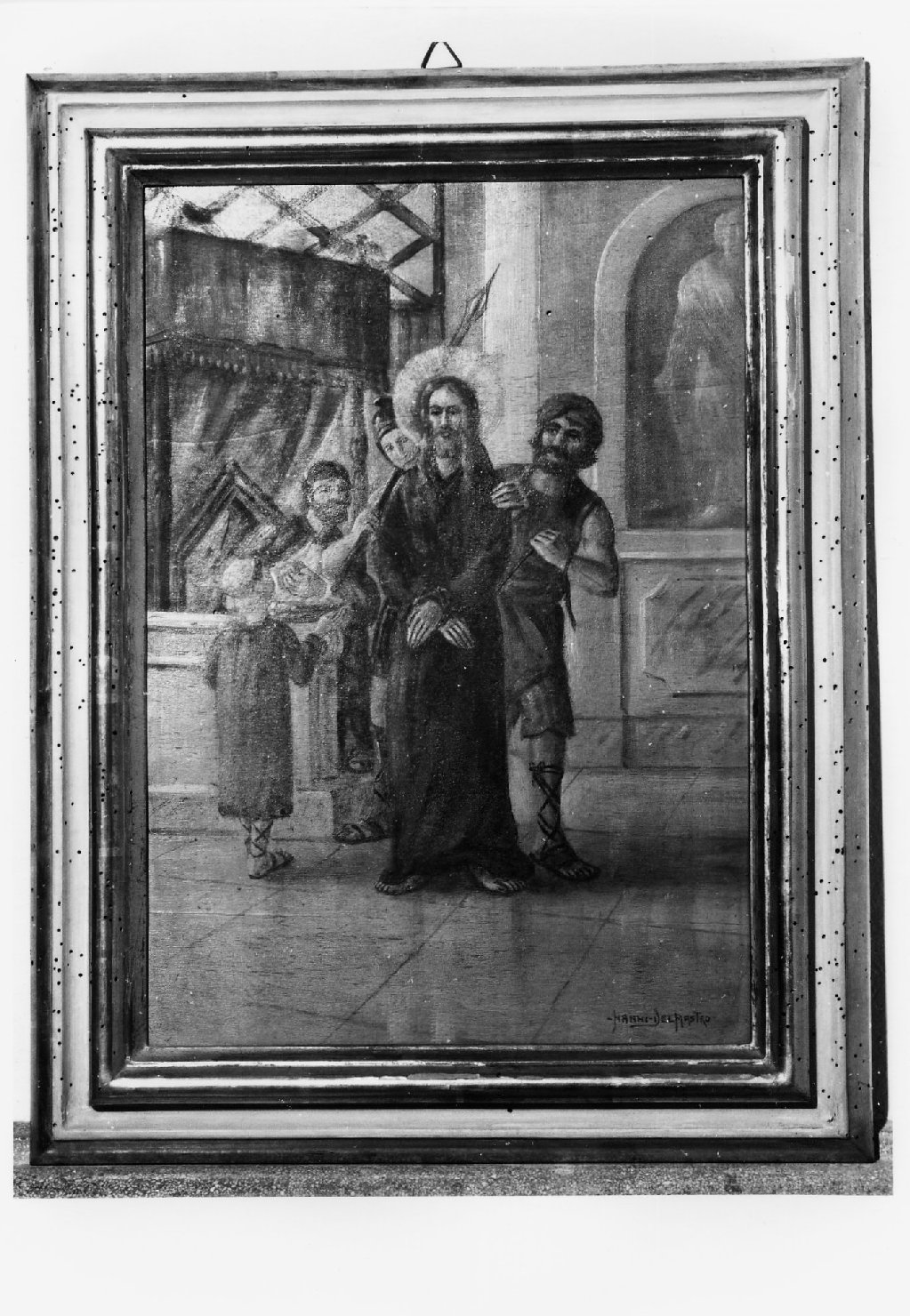 stazioni della via crucis (dipinto, ciclo) di Del Mastro Nanni (metà sec. XX)