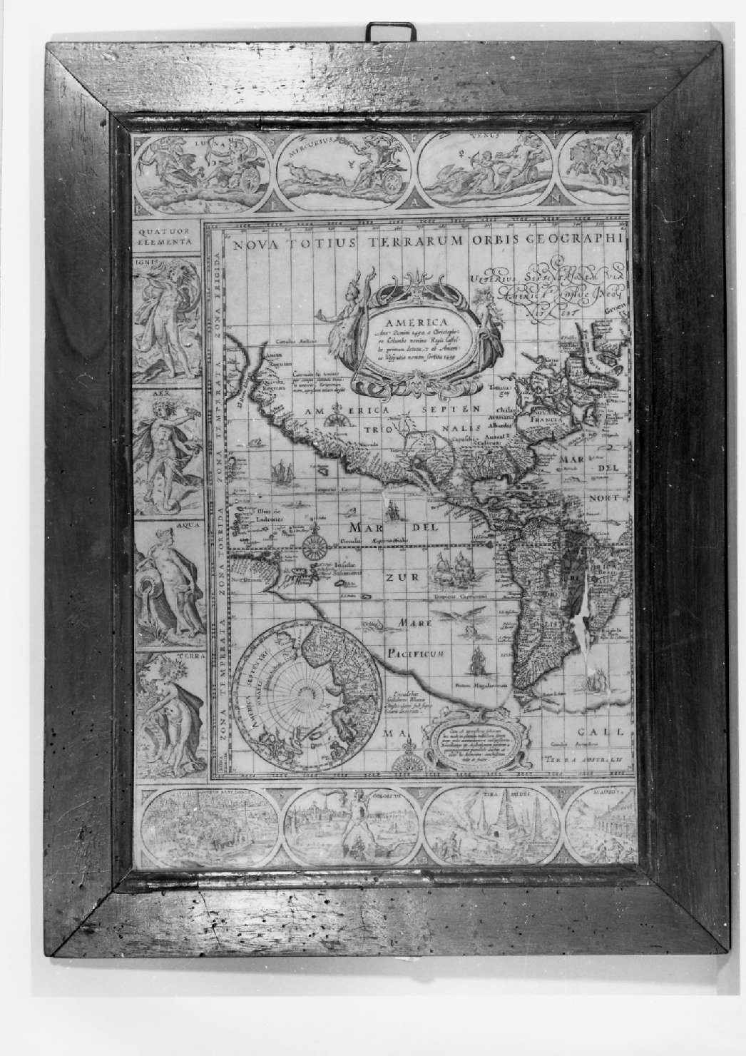 carta dell'America (incisione) di Blaeu Willem Janszoon (metà sec. XVII)