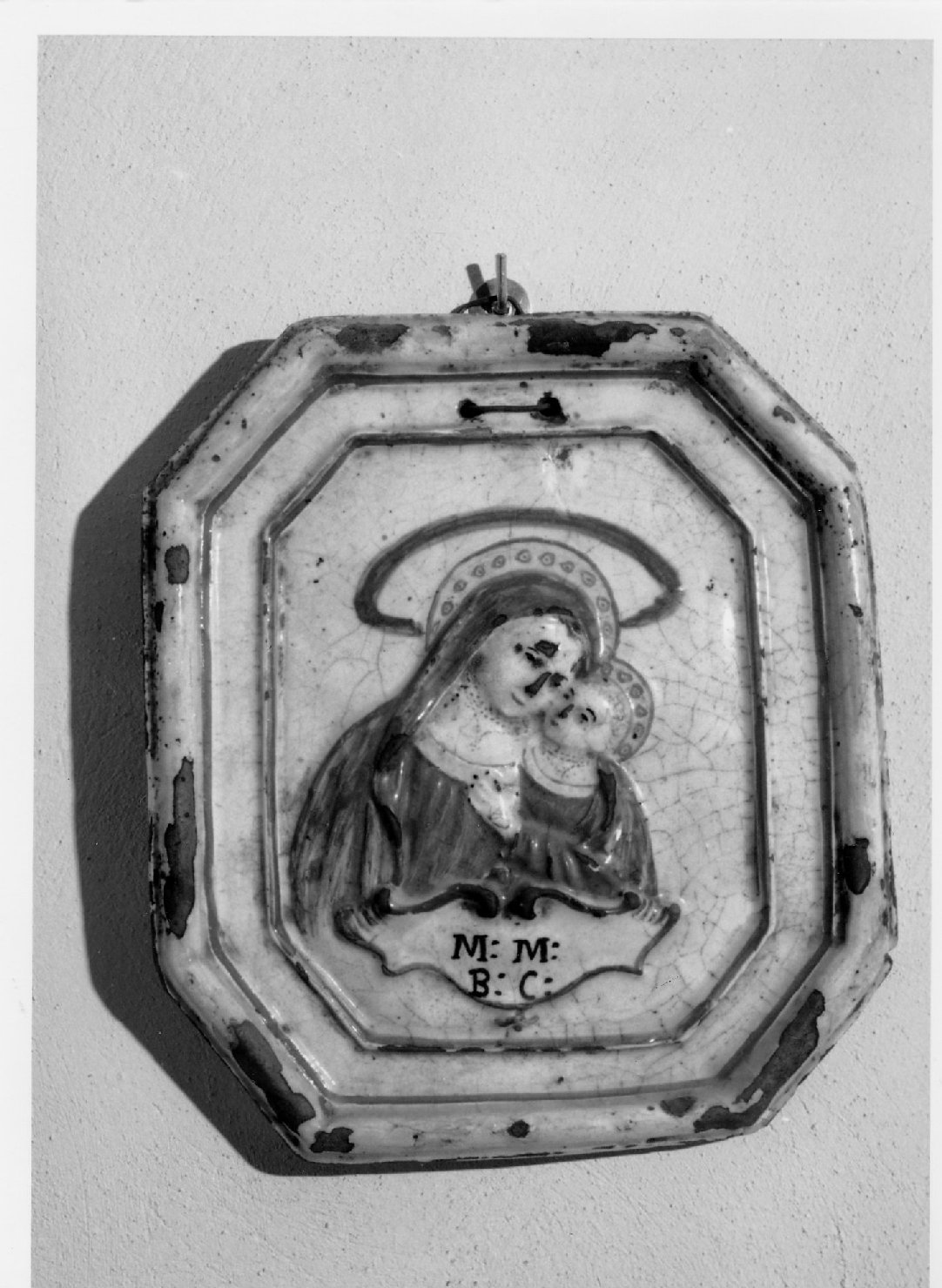 Madonna del Buon Consiglio, Madonna con Bambino (targa devozionale) - bottega romagnola (sec. XIX)
