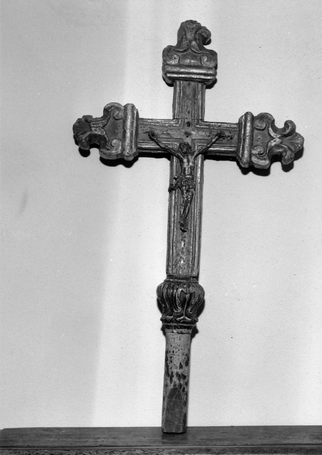 croce processionale, frammento - bottega romagnola (sec. XVII)