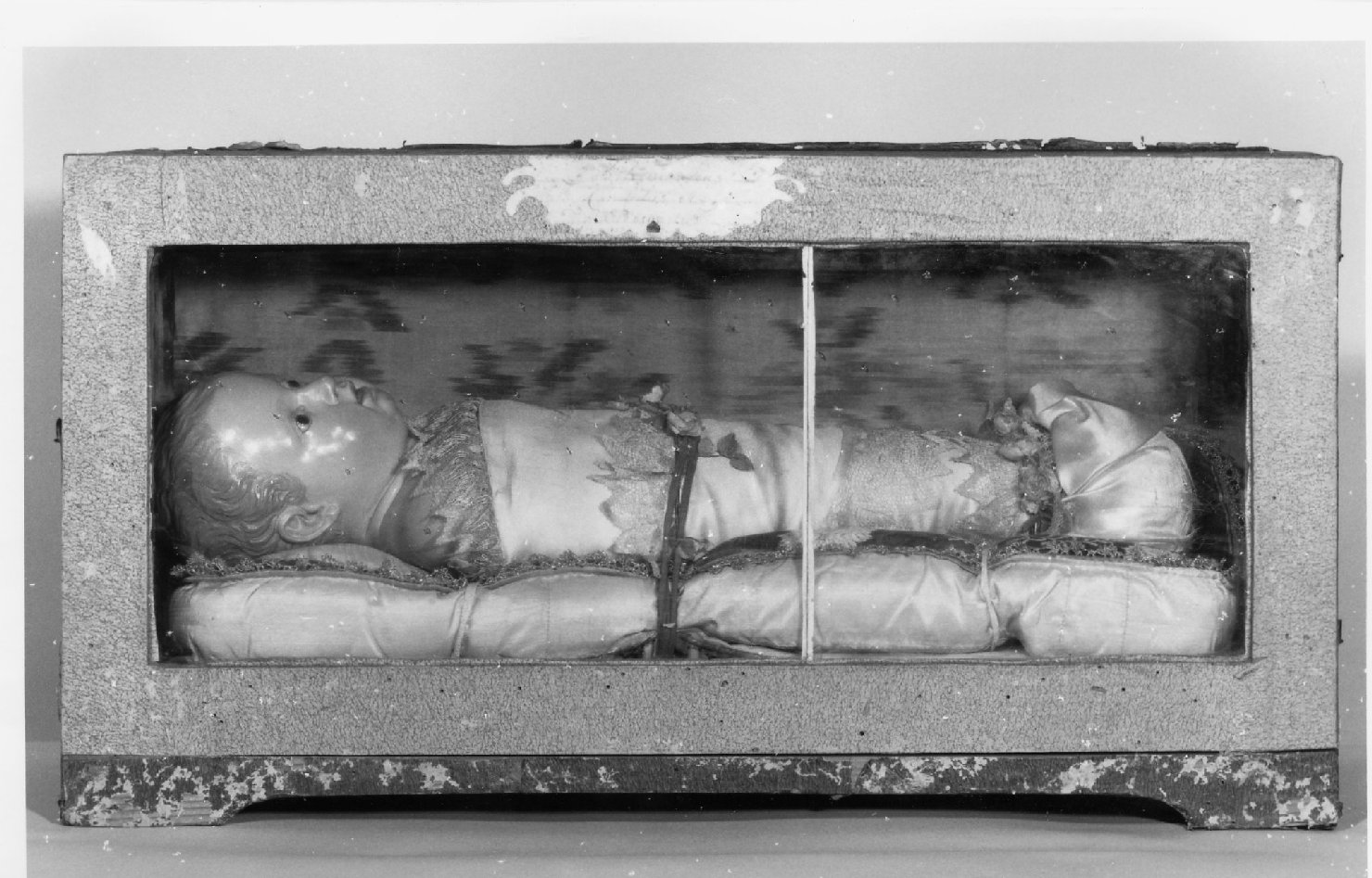 Gesù Bambino in fasce (statuetta devozionale) - bottega romagnola (seconda metà sec. XIX)