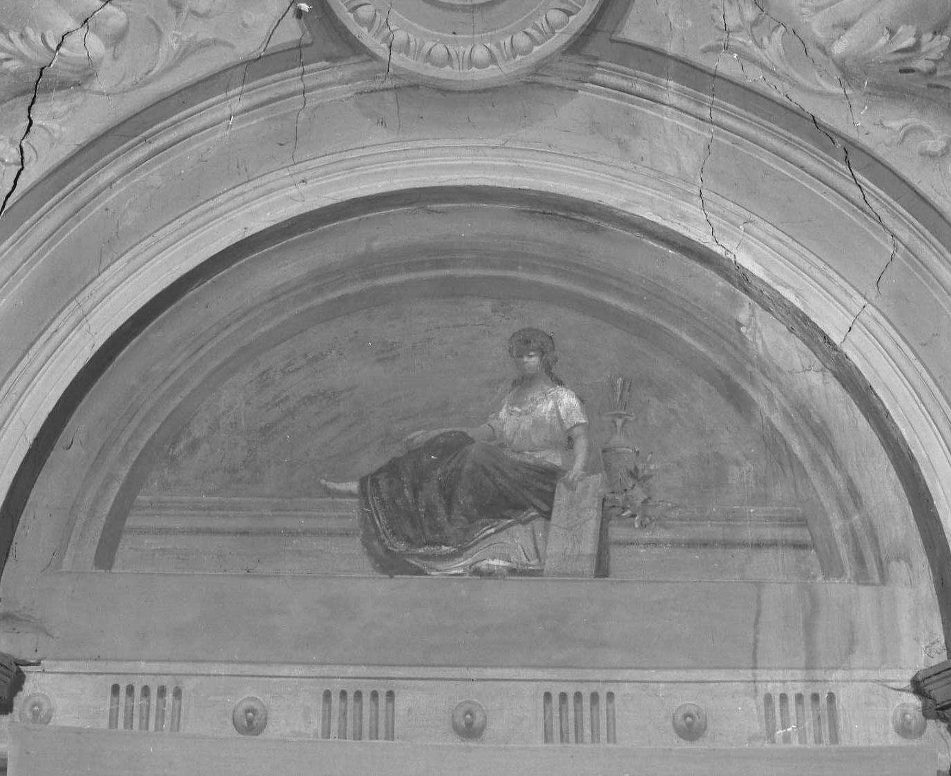 allegoria della Pittura (lunetta) - ambito ferrarese (fine/inizio secc. XIX/ XX)