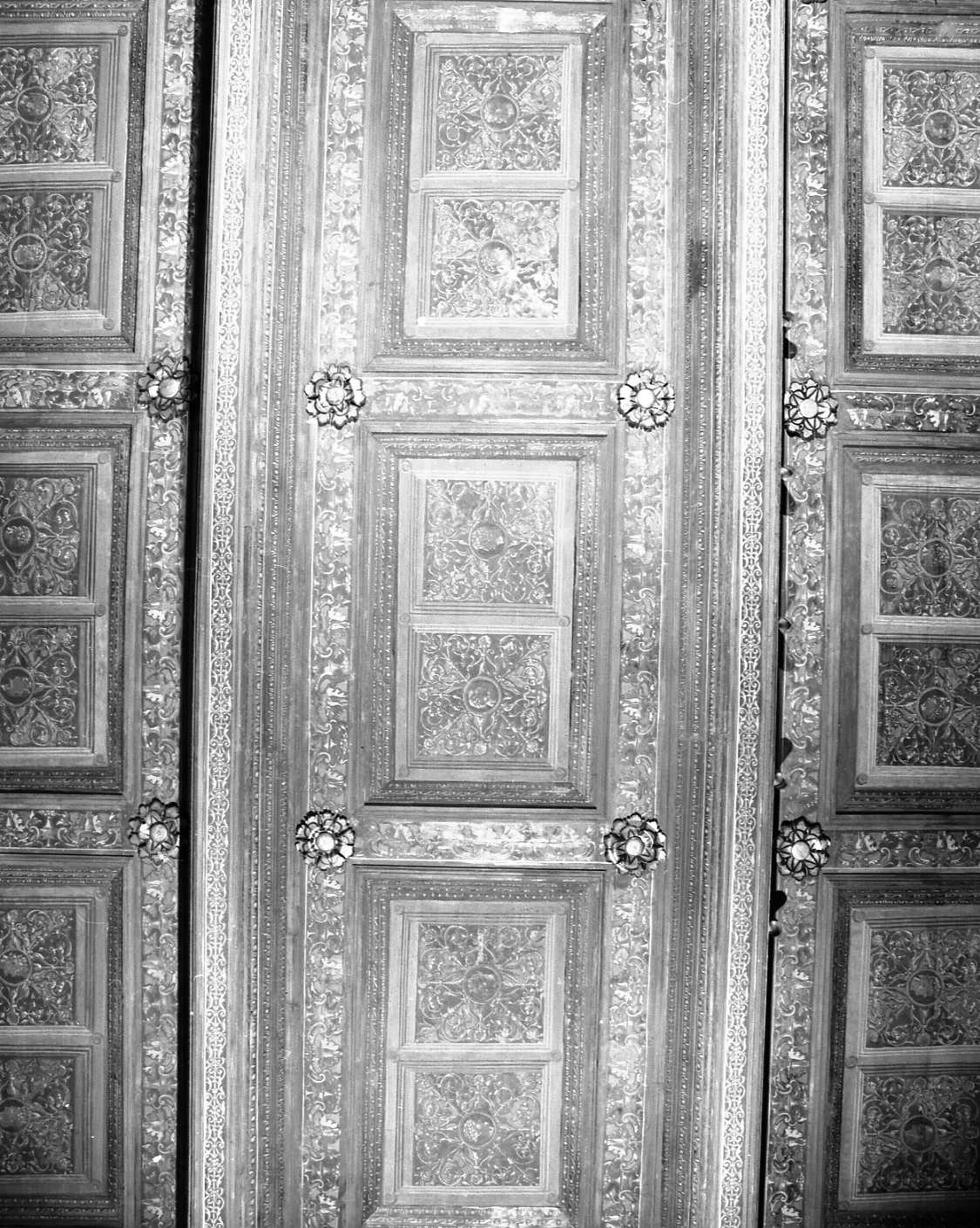 soffitto a cassettoni - ambito ferrarese (sec. XVI)