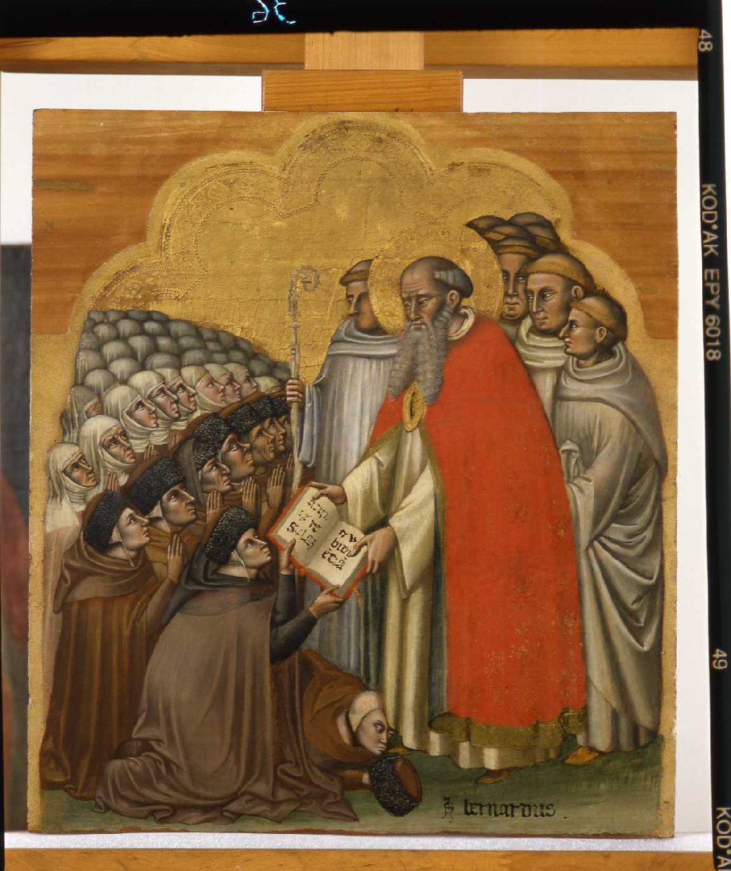 San Bernardo consegna la regola monastica (dipinto) di Benvenuti Simone di Filippo detto Simone dei Crocifissi (sec. XIV)