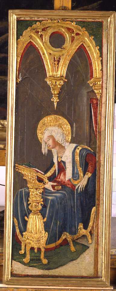 Vergine annunciata; San Paolo (dipinto, elemento d'insieme) - ambito veneto (sec. XV)