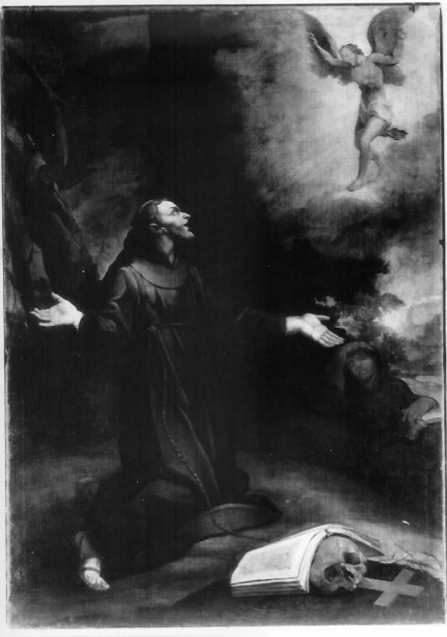 San Francesco d'Assisi riceve le stimmate (dipinto) - ambito tosco-romagnolo (sec. XVII)