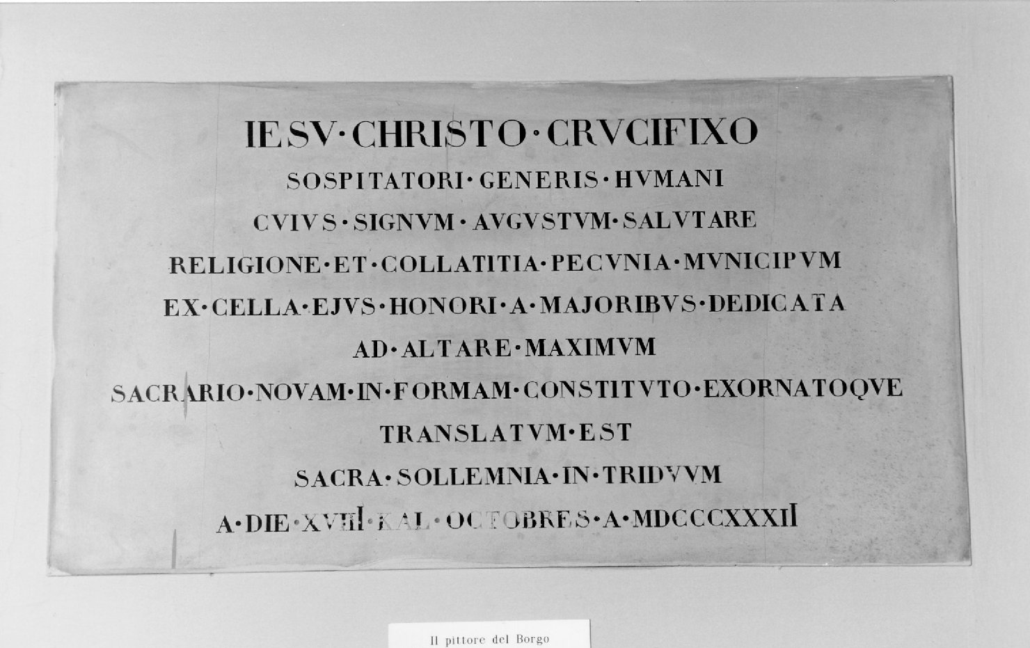 lapide celebrativa - manifattura romagnola (sec. XIX)