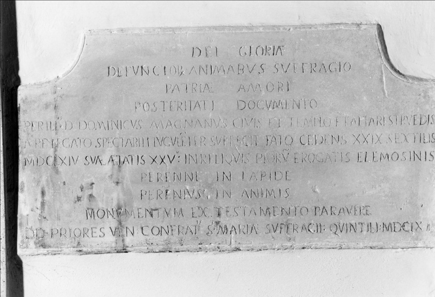 lapide commemorativa - manifattura romagnola (sec. XVII)