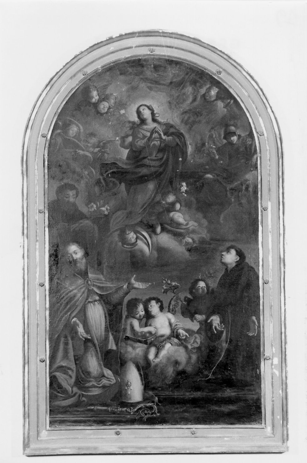 Madonna Assunta con Sant'Antonio da Padova, San Nicola di Bari e San Giuseppe (dipinto) - ambito romagnolo (seconda metà sec. XVII)