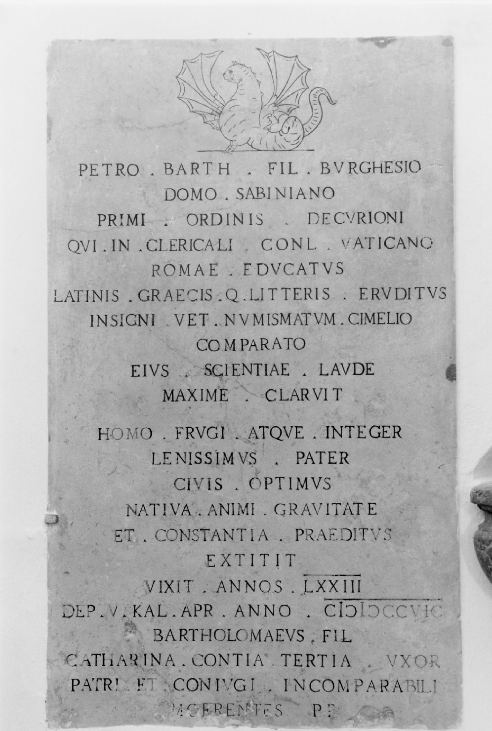 lapide - manifattura romagnola (sec. XVIII)