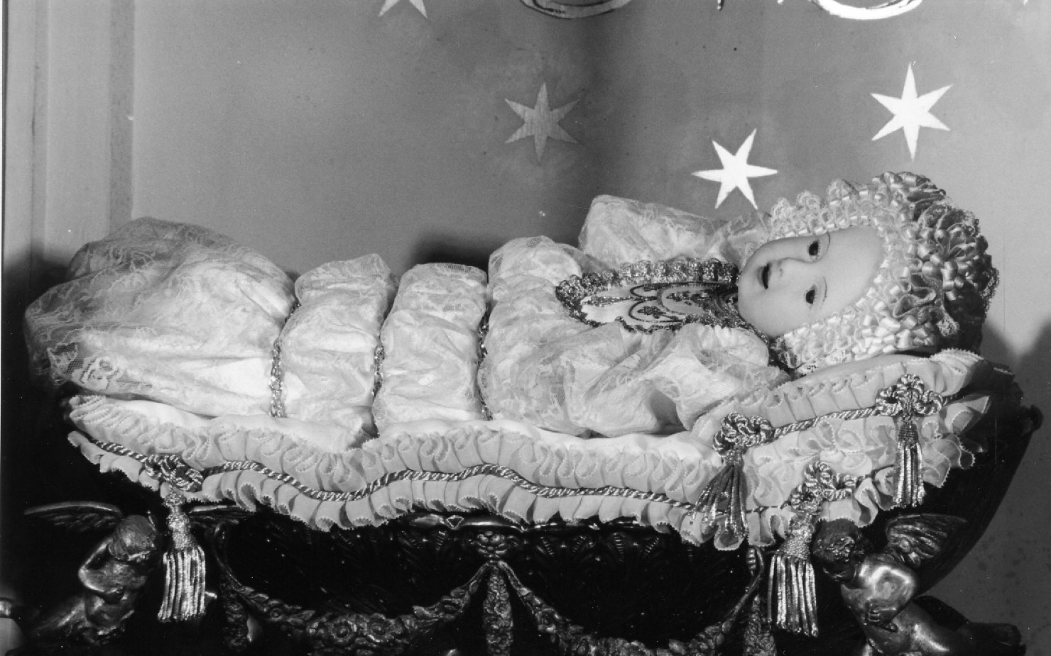 Maria Vergine bambina (statuetta devozionale, elemento d'insieme) - bottega romagnola (ultimo quarto sec. XIX)