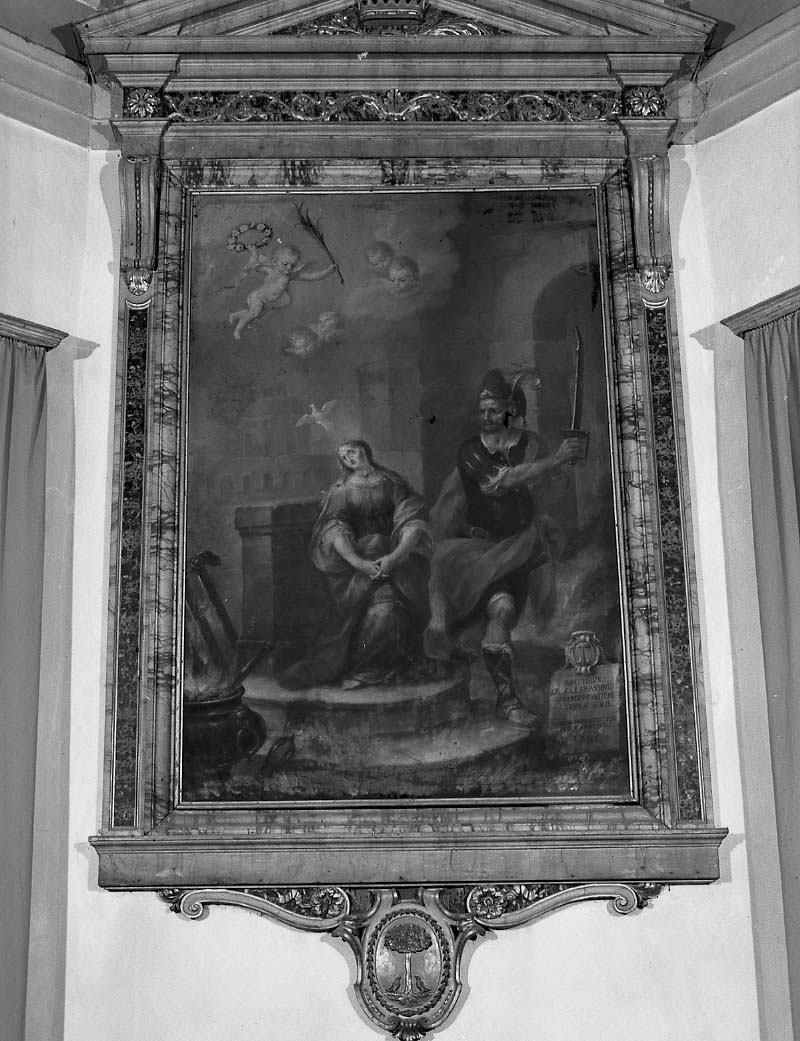decollazione di santa Reparata (pala d'altare) di Marchetti Giuseppe (sec. XVIII)