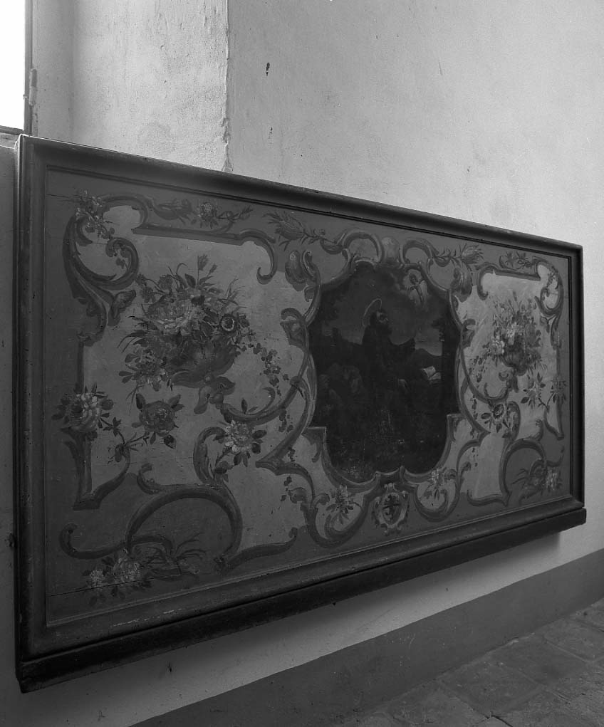 motivi decorativi vegetali; San Francesco d'Assisi riceve le stimmate (paliotto) - manifattura romagnola (sec. XVIII)