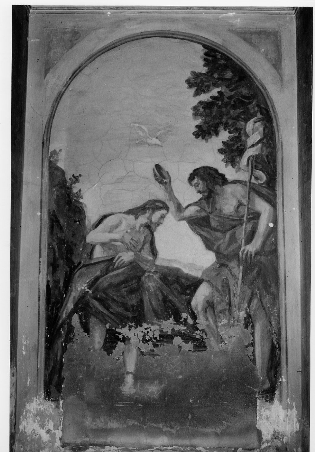 battesimo di Cristo (dipinto) - ambito romagnolo (sec. XX, sec. XX)