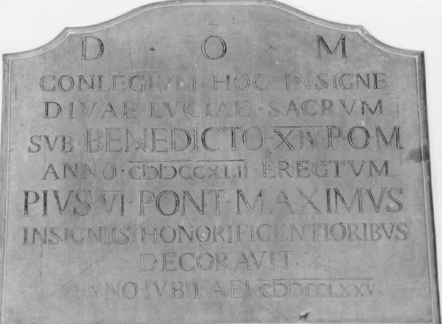 lapide documentaria - manifattura romagnola (sec. XVIII)