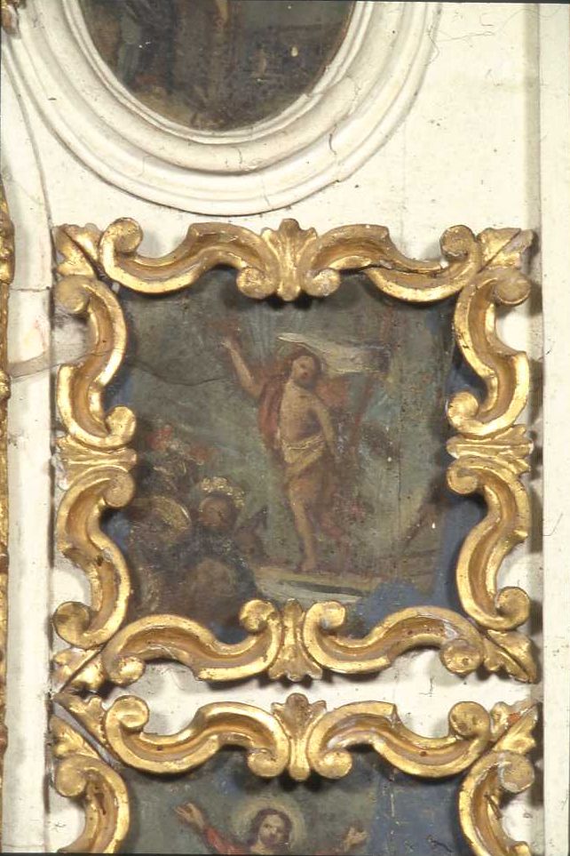Cristo risorto (dipinto, elemento d'insieme) - ambito romagnolo (sec. XVIII)
