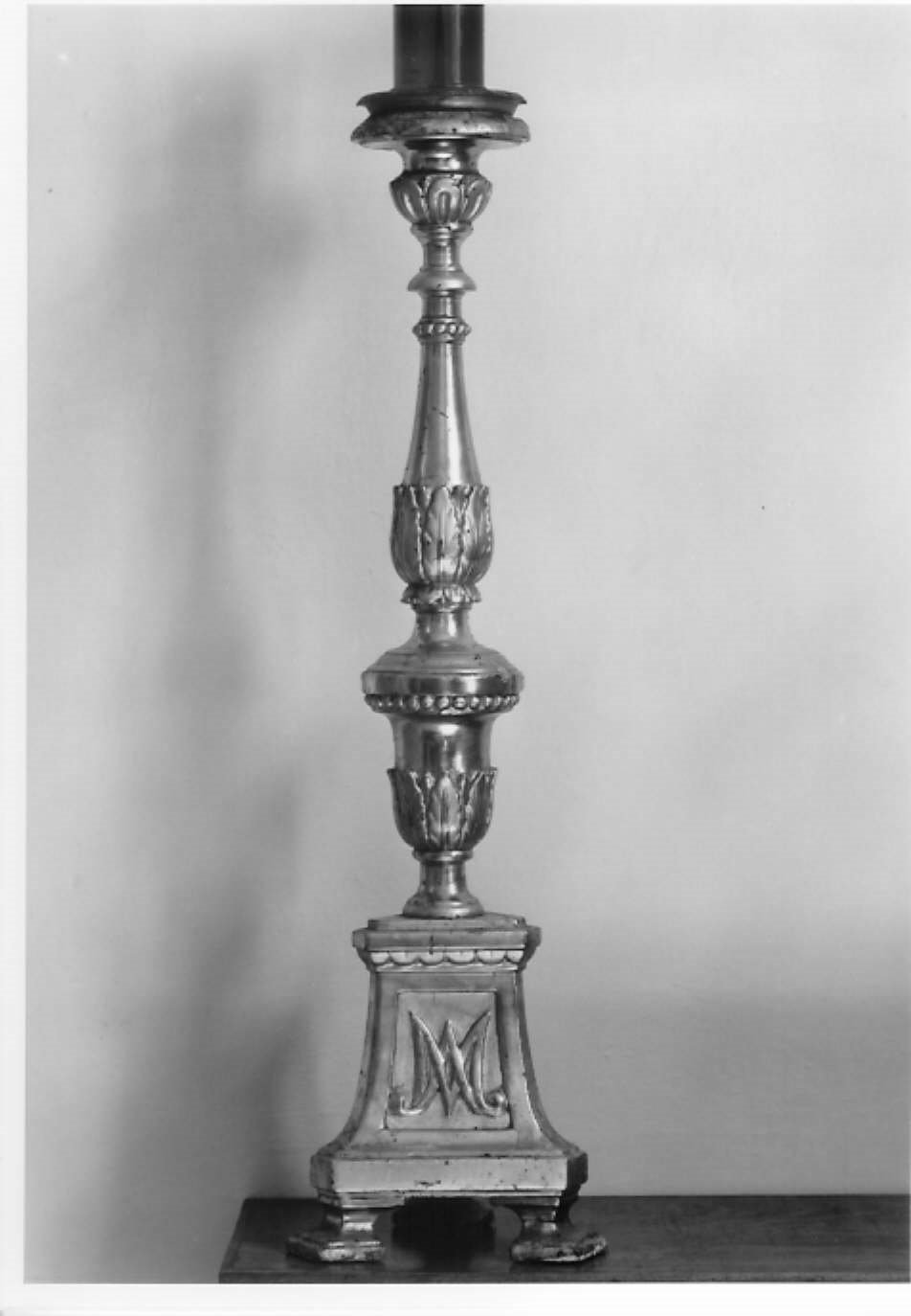 candeliere d'altare - manifattura romagnola (seconda metà sec. XIX)