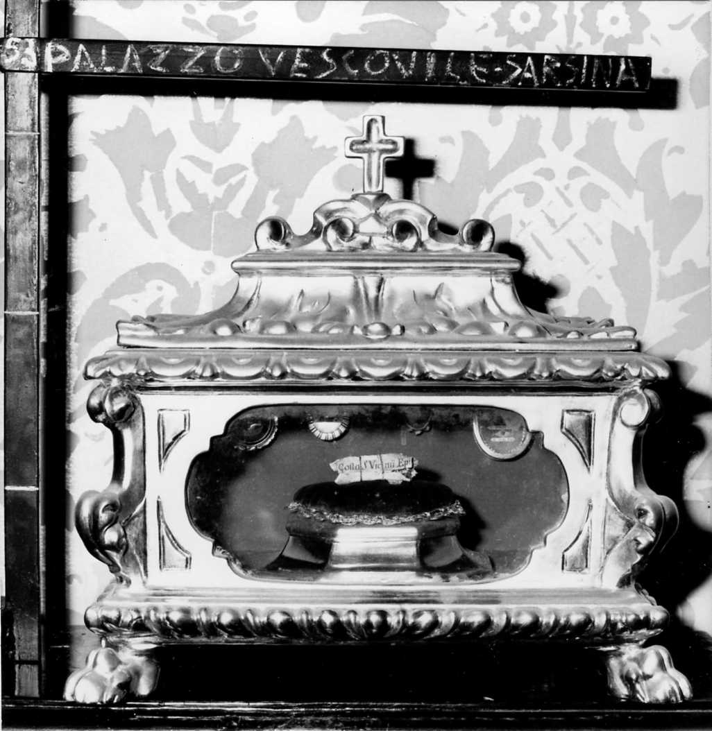 reliquiario a teca - a urna - bottega romagnola (sec. XVIII)