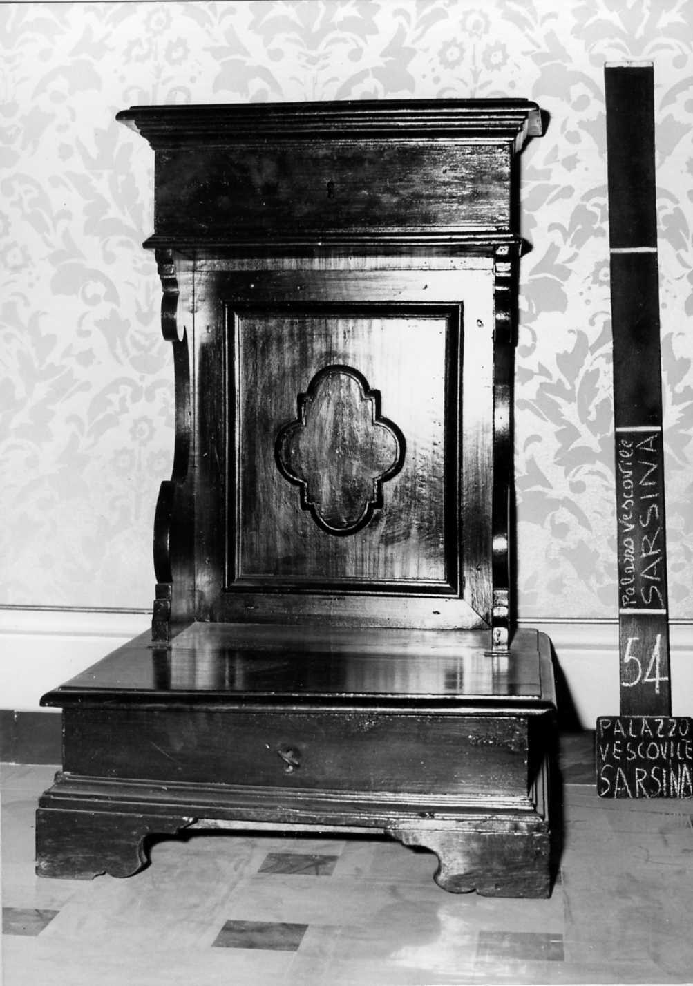 inginocchiatoio - bottega romagnola (fine/inizio secc. XVIII/ XIX)