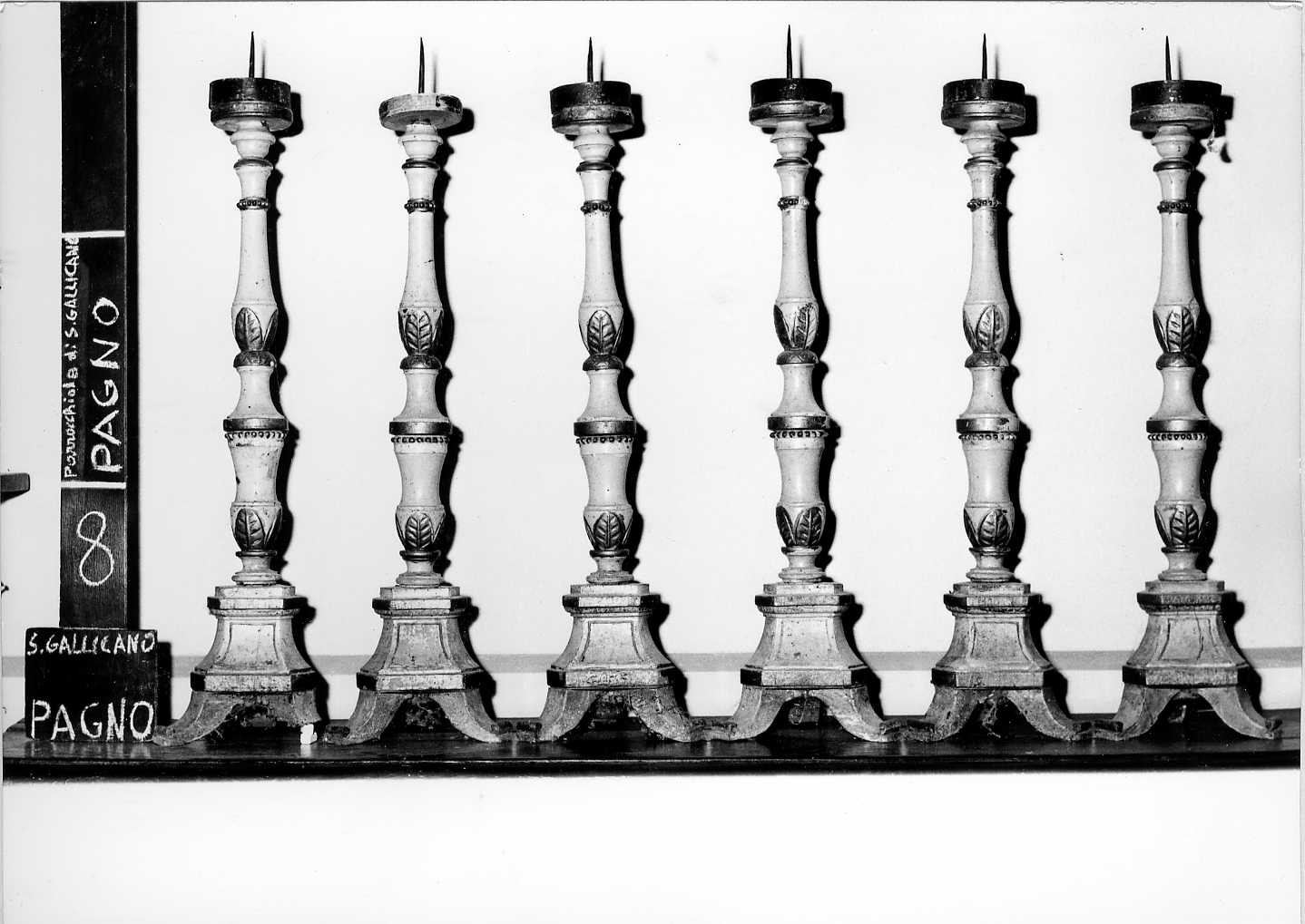 candeliere, serie - bottega Italia meridionale (fine/inizio secc. XVIII/ XIX)