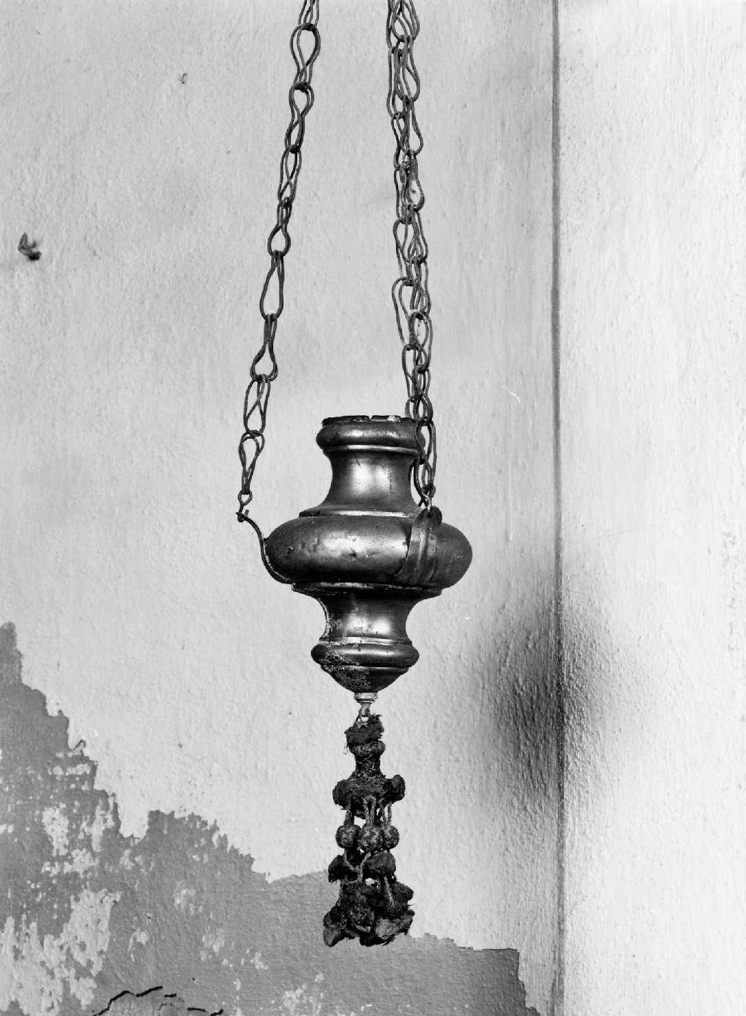 lampada pensile - manifattura emiliana (seconda metà sec. XIX)