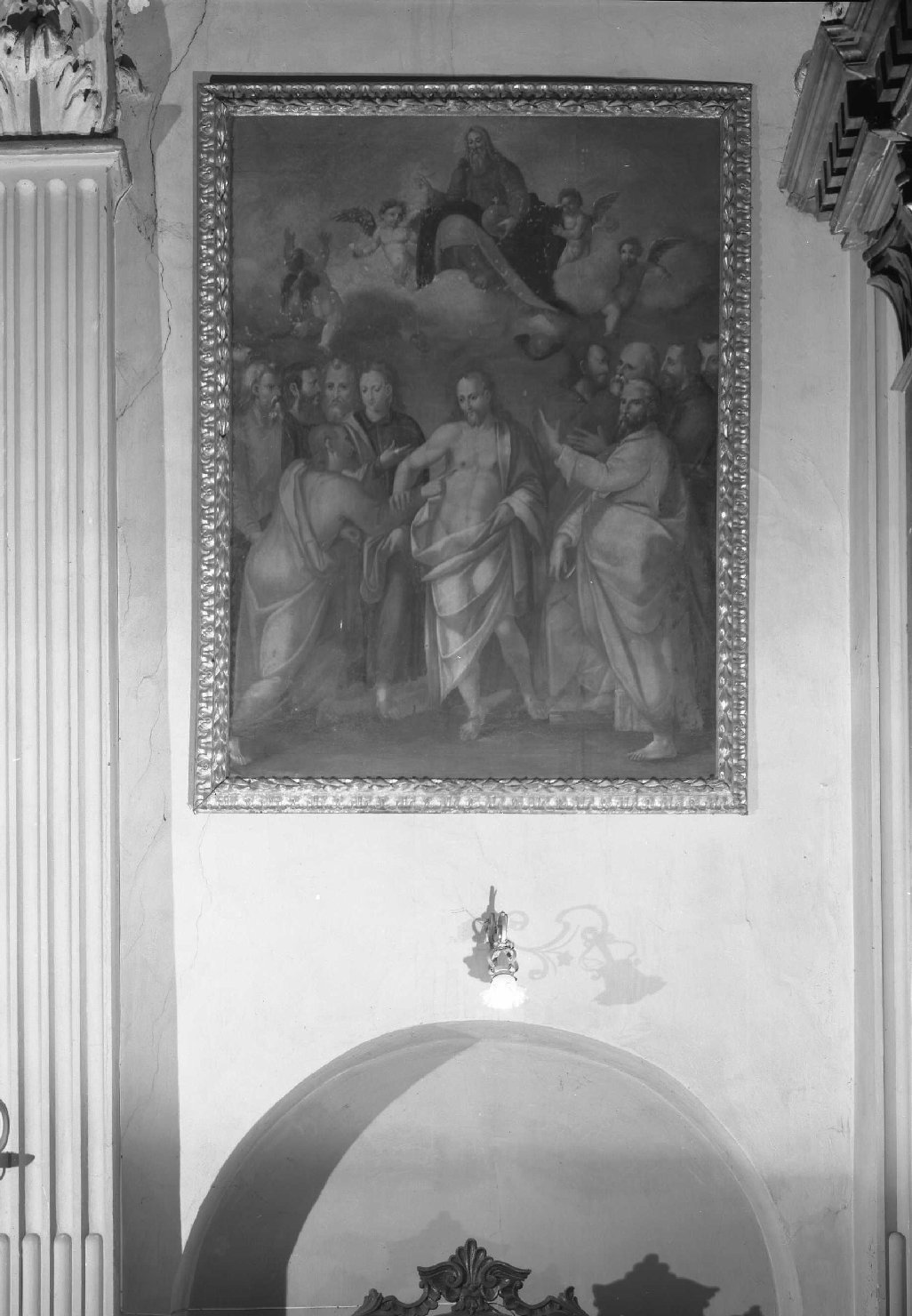 incredulità di San Tommaso (dipinto) di Ramenghi Giovanni Battista detto Bagnacavallo il Giovane (seconda metà sec. XVI)