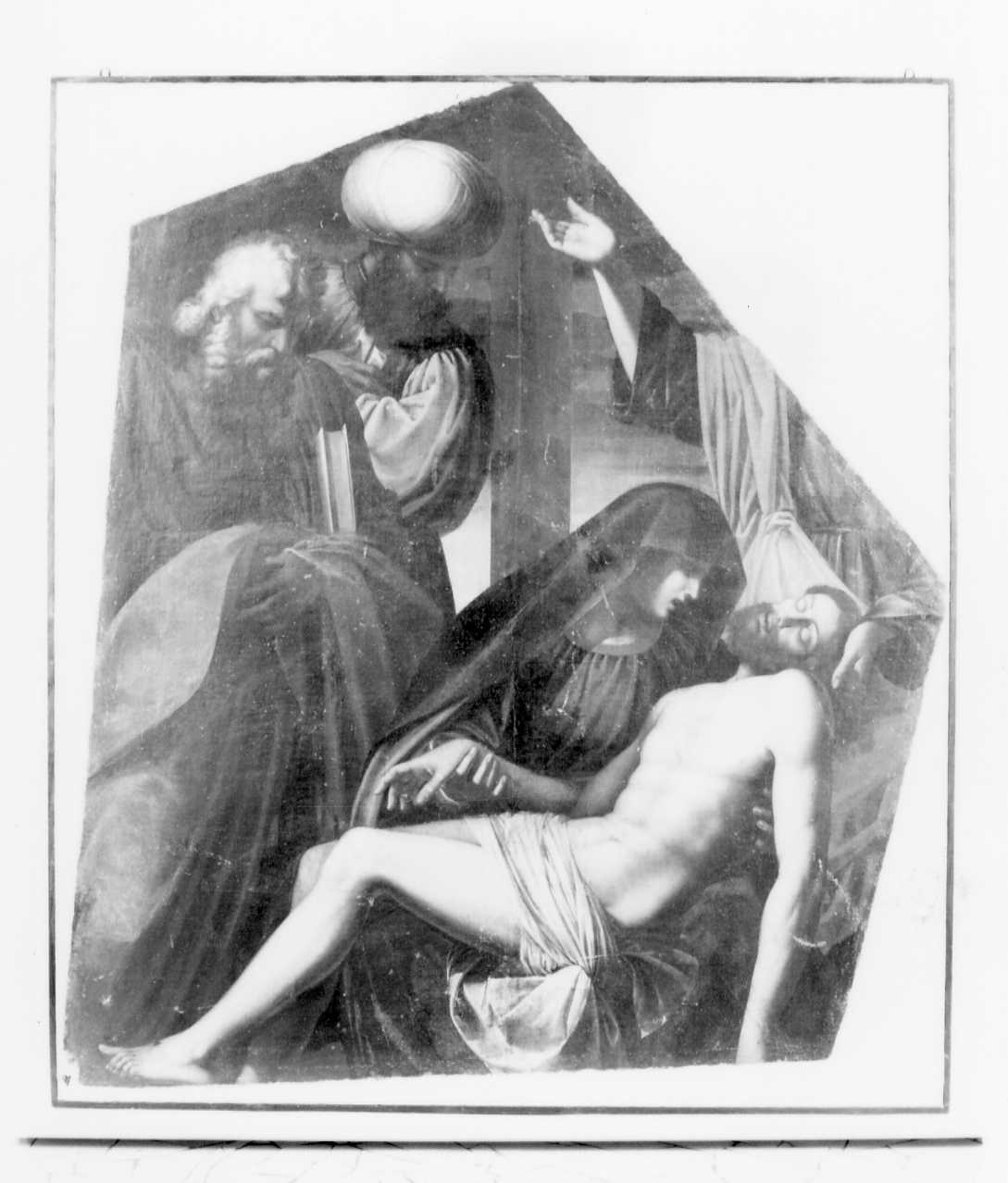 deposizione (dipinto, frammento) - ambito bolognese (sec. XVII)