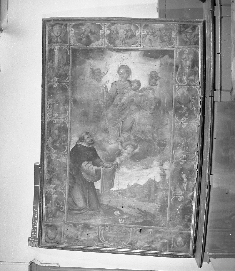 Madonna col Bambino, i misteri del Rosario e San Domenico (dipinto) di Urbinelli Mariano (sec. XVII)