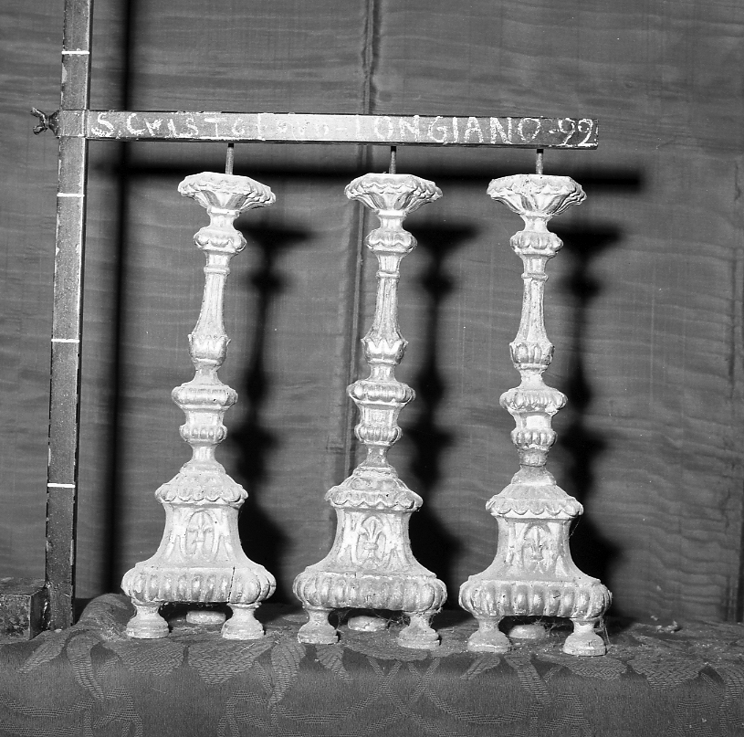 candeliere - bottega romagnola (fine/inizio secc. XVII/ XVIII)