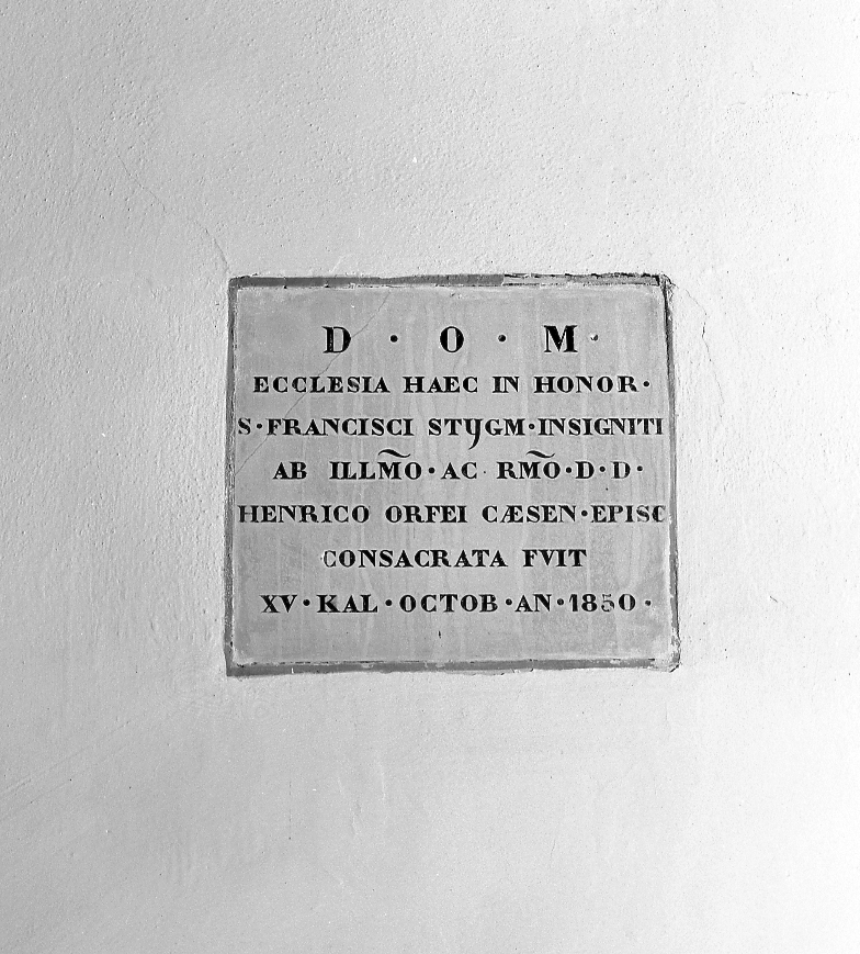 lapide celebrativa - produzione romagnola (metà sec. XIX)