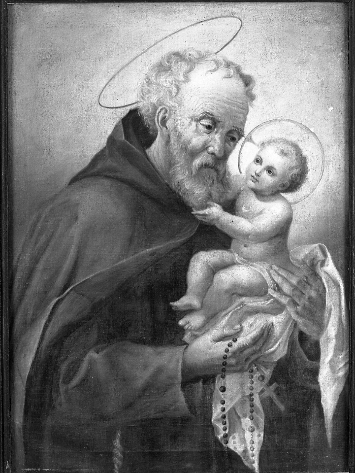 san Felice da Cantalice con Gesù bambino (dipinto) di Zacchi Antonio (seconda metà sec. XIX)