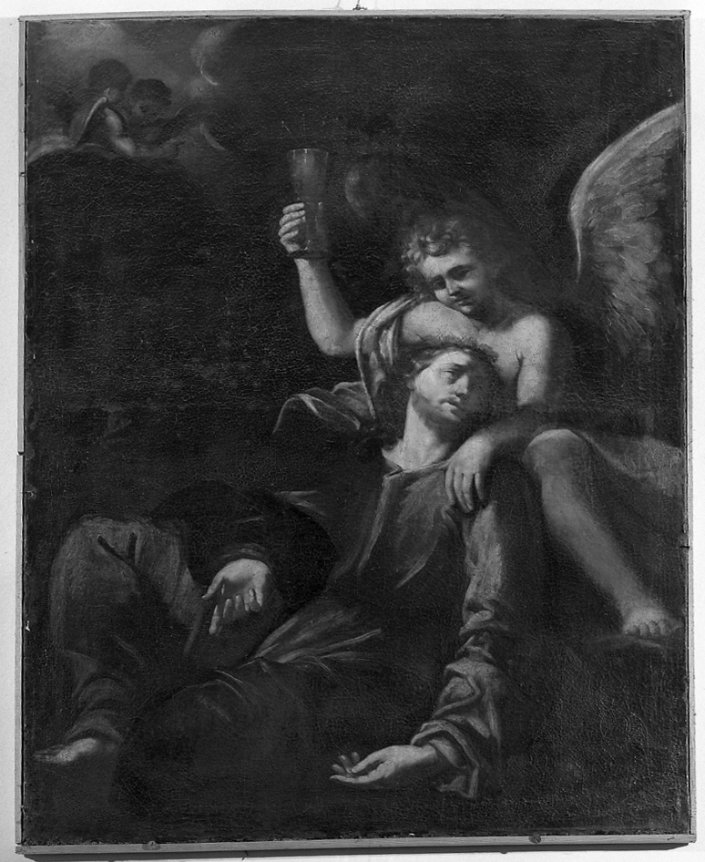 Cristo nell'orto con un angelo e cherubini (dipinto) di Savorelli Sebastiano, Cignani Carlo (fine sec. XVII)