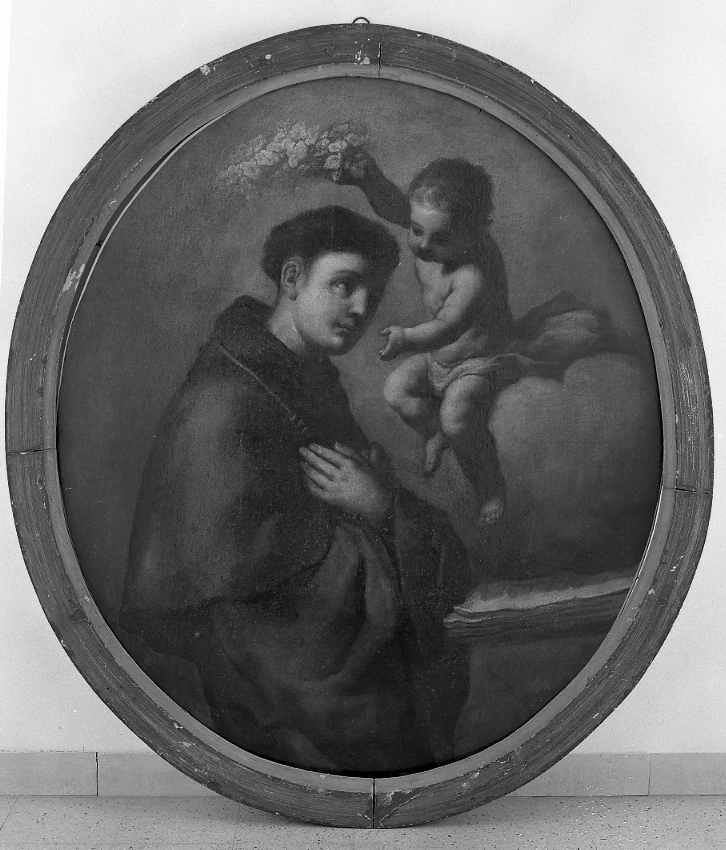 Sant'Antonio da Padova con Gesù bambino (dipinto) di Lascari Marco Maria (fine sec. XVII)