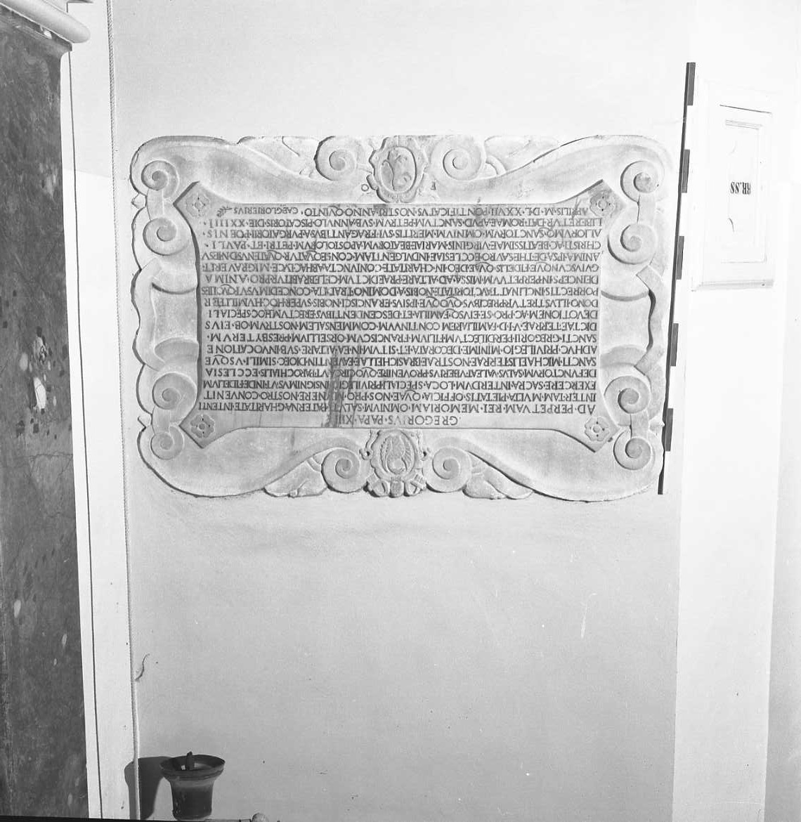 lapide documentaria - bottega romagnola (sec. XVI)