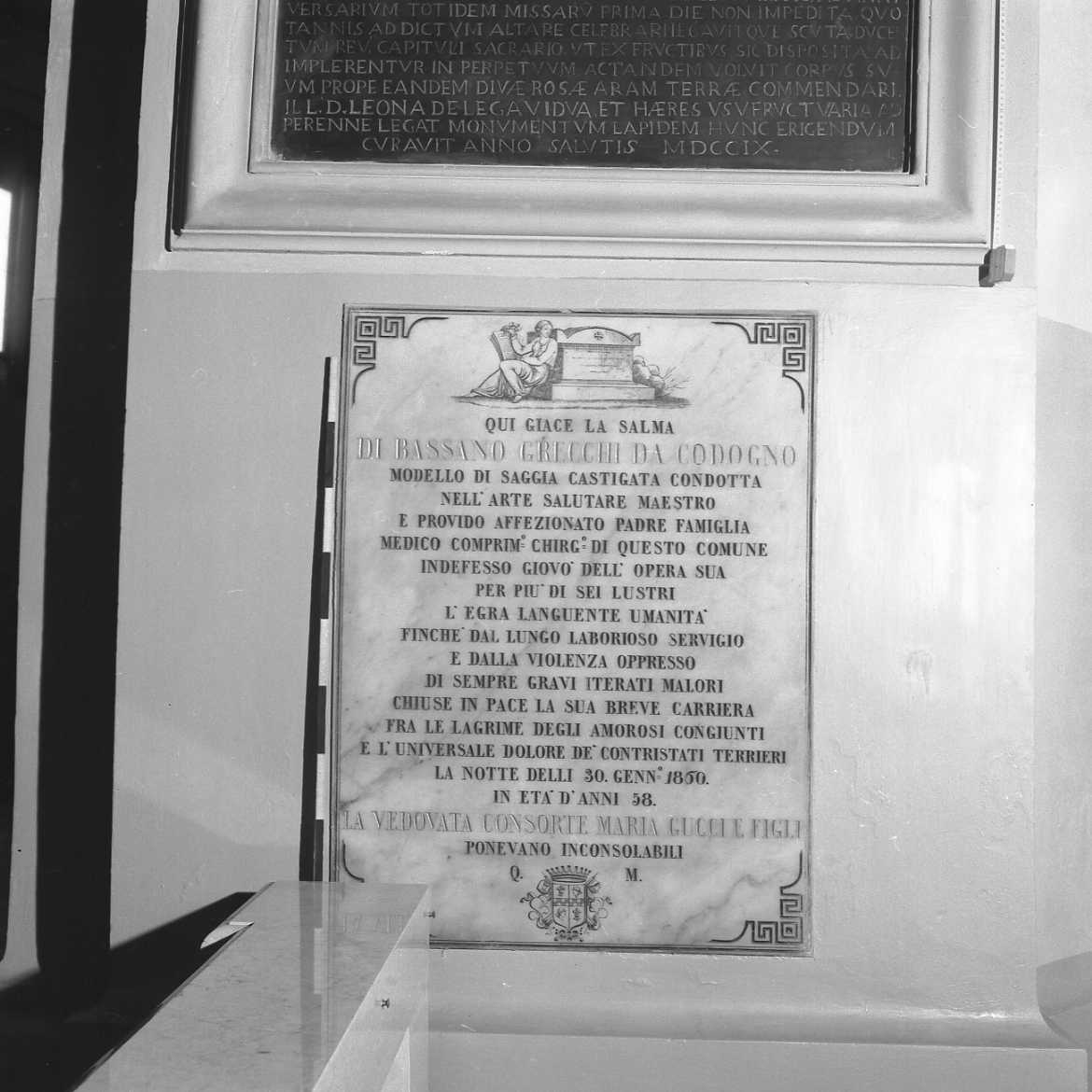 lapide tombale - bottega romagnola (sec. XIX)