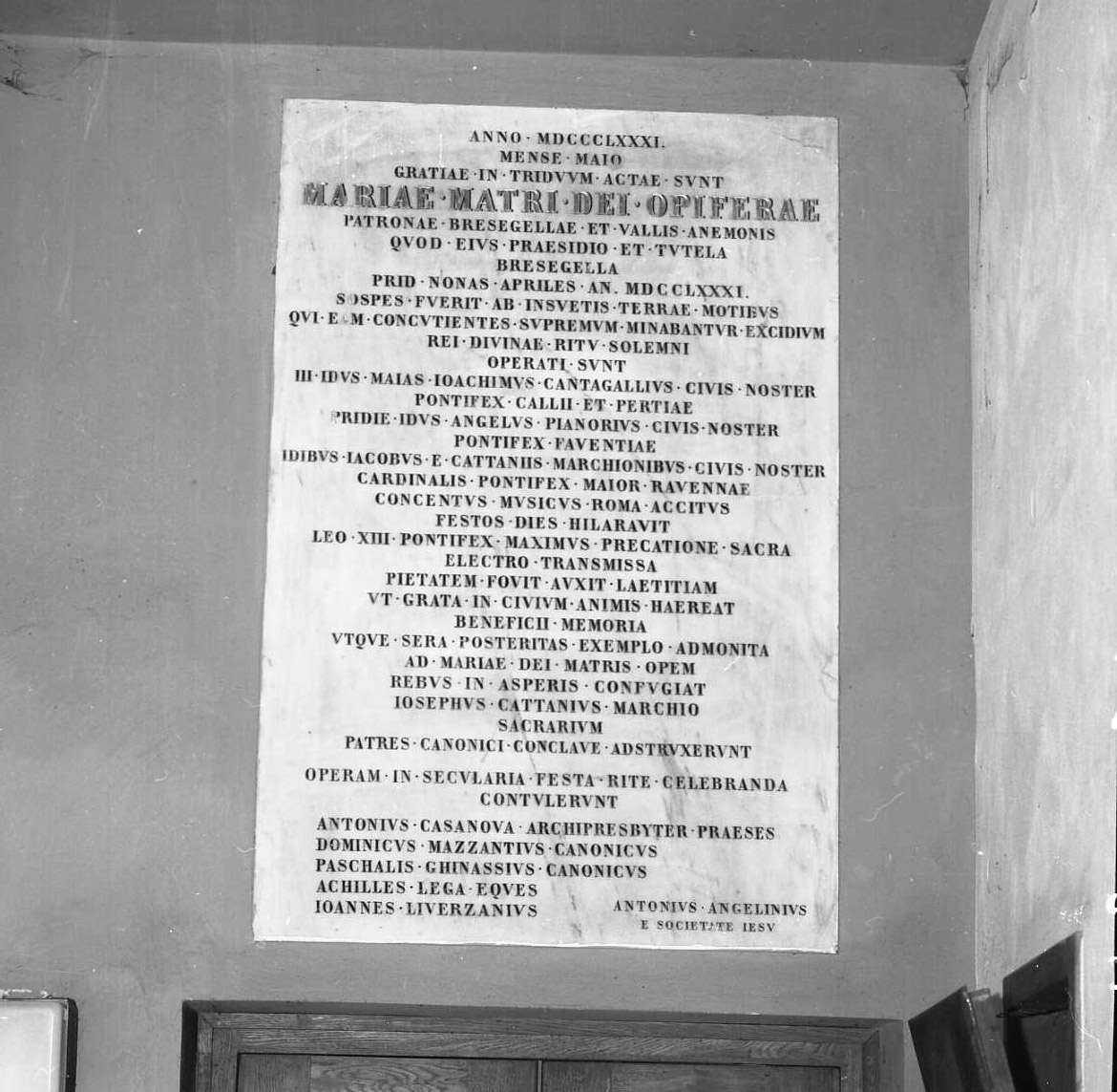 lapide documentaria - bottega romagnola (sec. XIX)