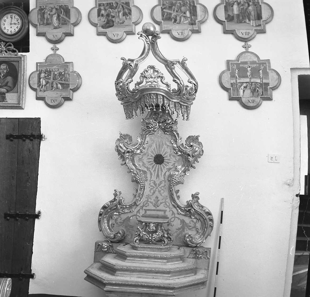 tronetto per esposizione eucaristica - bottega romagnola (sec. XVIII)