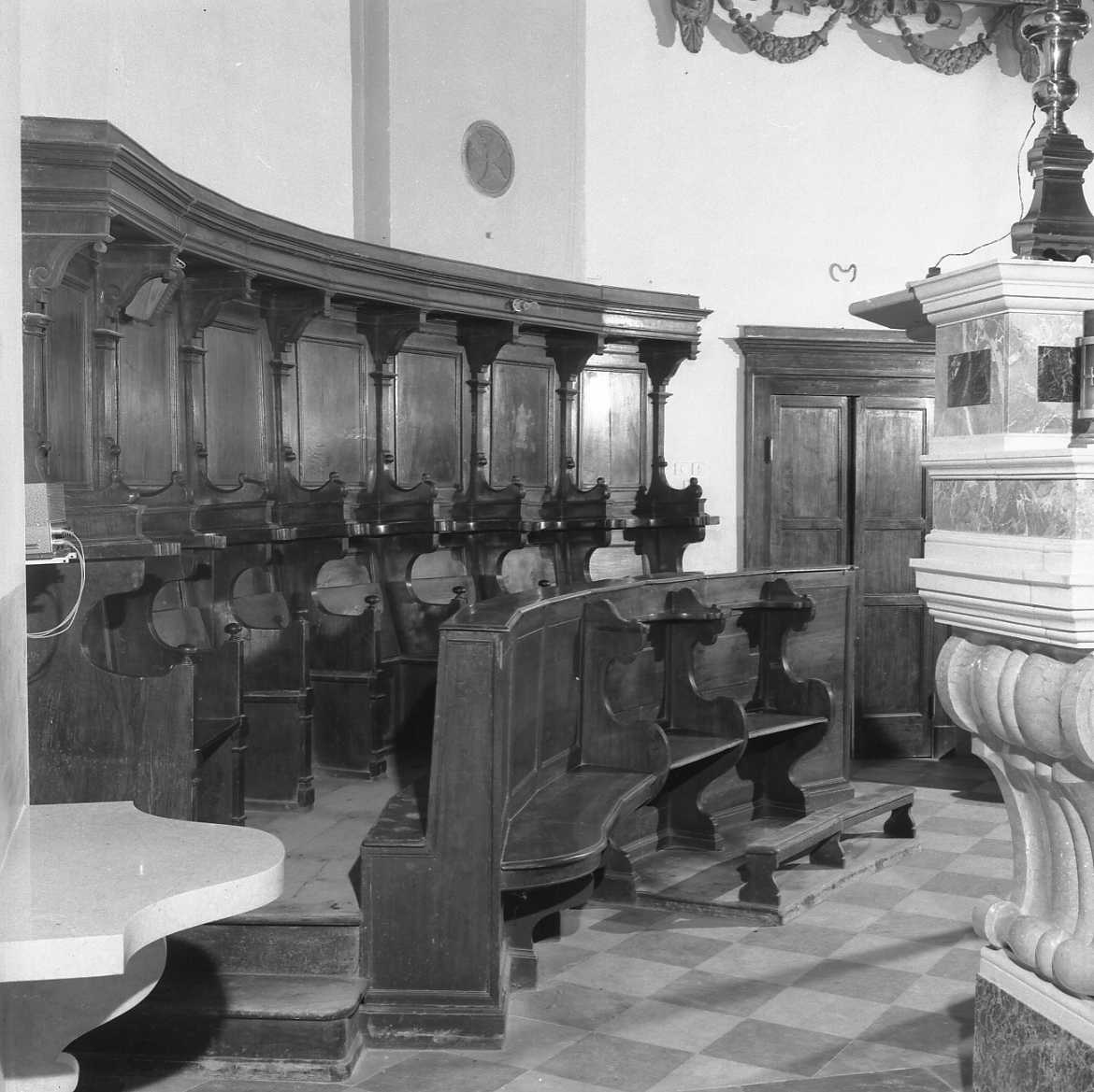 stalli del coro - bottega romagnola (fine/inizio secc. XVII/ XVIII)