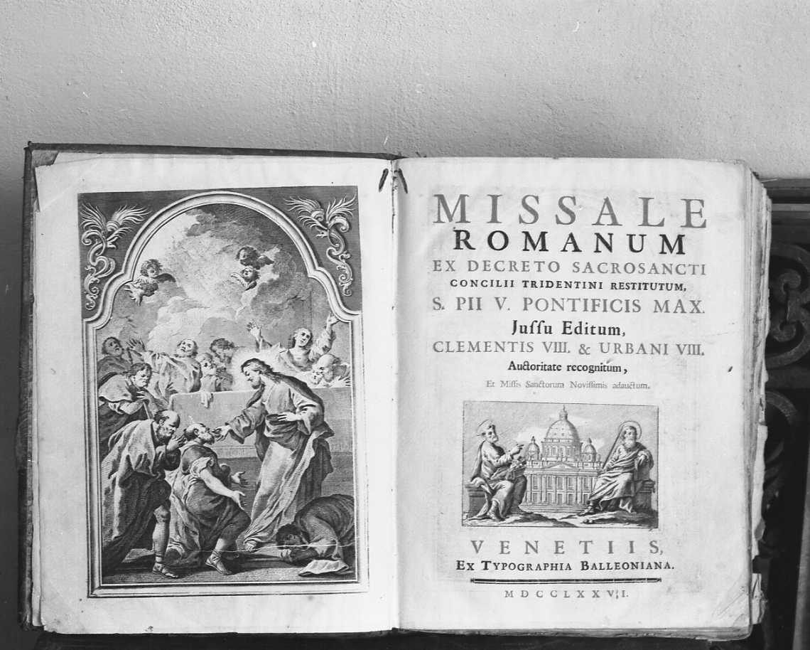 Missale Romanum (coperta di libro liturgico) - bottega italiana (sec. XVIII)