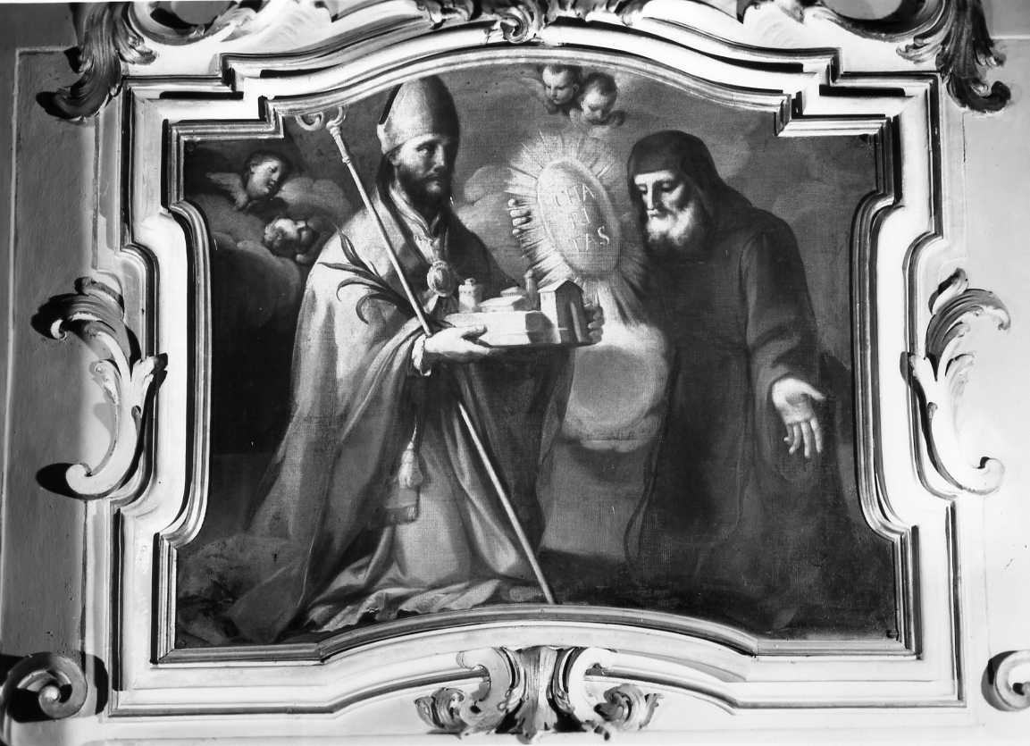 San Mercuriale e San Francesco di Paola (dipinto, elemento d'insieme) di Marchetti Giuseppe (seconda metà sec. XVIII)