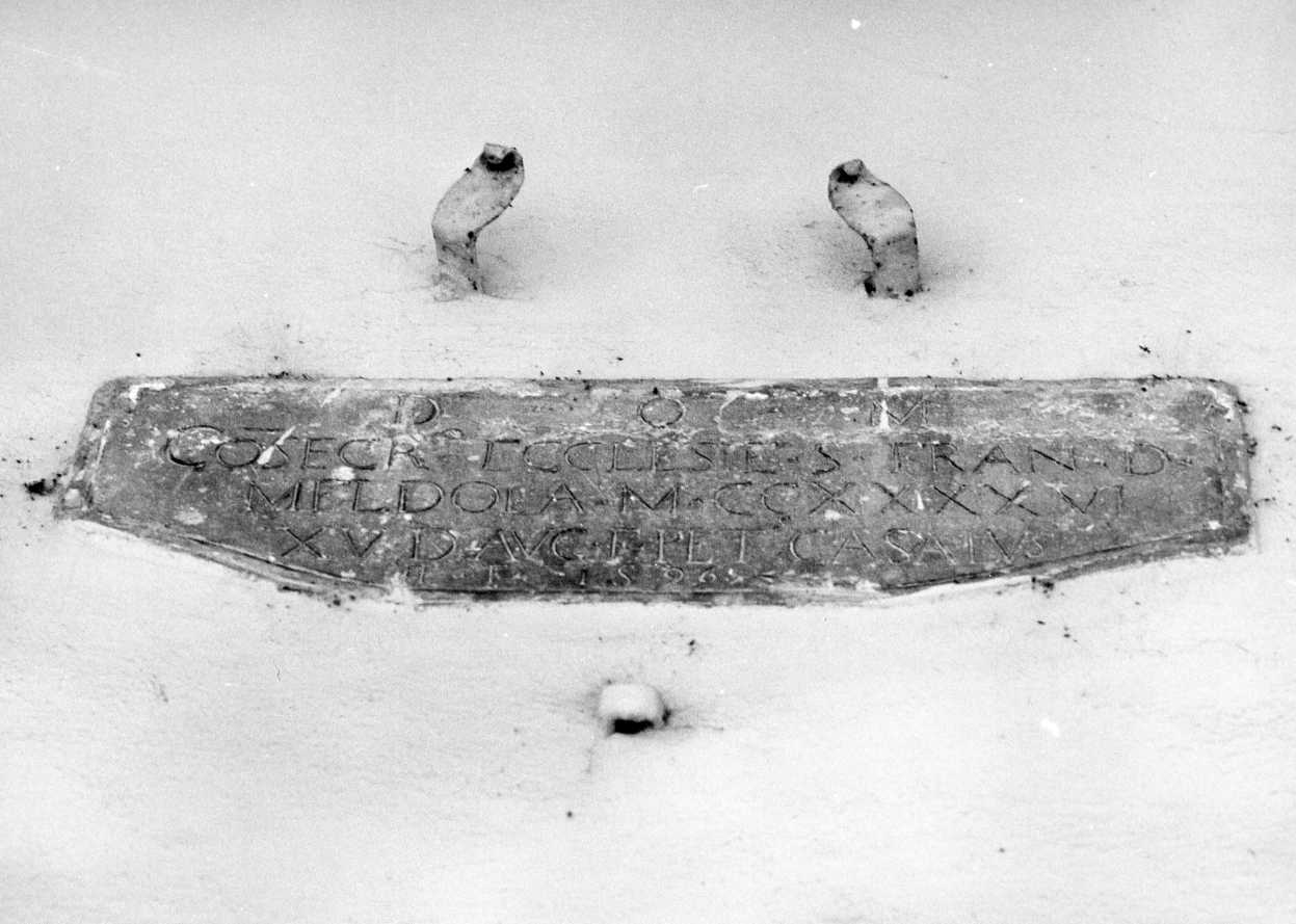 lapide celebrativa - bottega romagnola (sec. XVI)