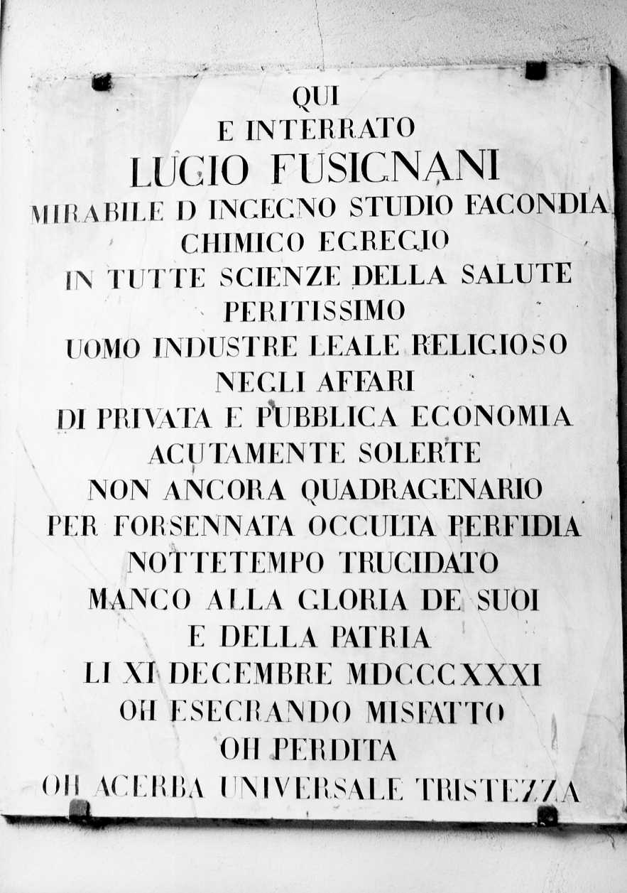 lapide commemorativa - bottega romagnola (sec. XIX)