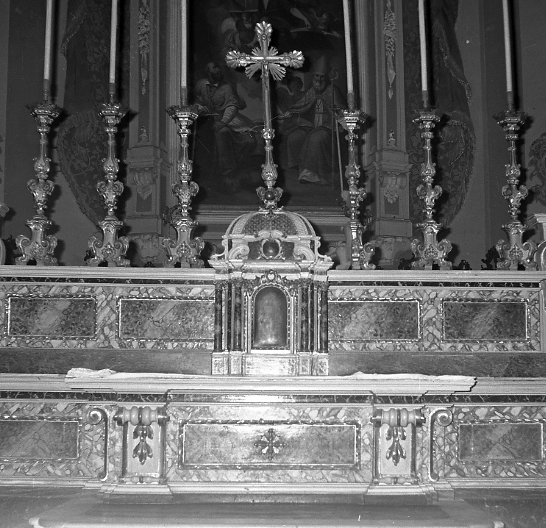 Gesù Cristo risorto; Eterno (tabernacolo - a tempietto) di Urbini Fabio, Milani Giuseppe (sec. XVIII)