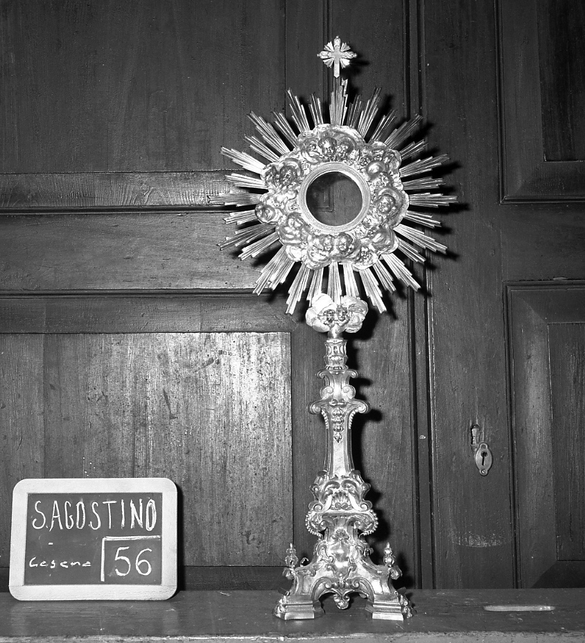 ostensorio - a raggiera - bottega romana (?) (sec. XVIII)