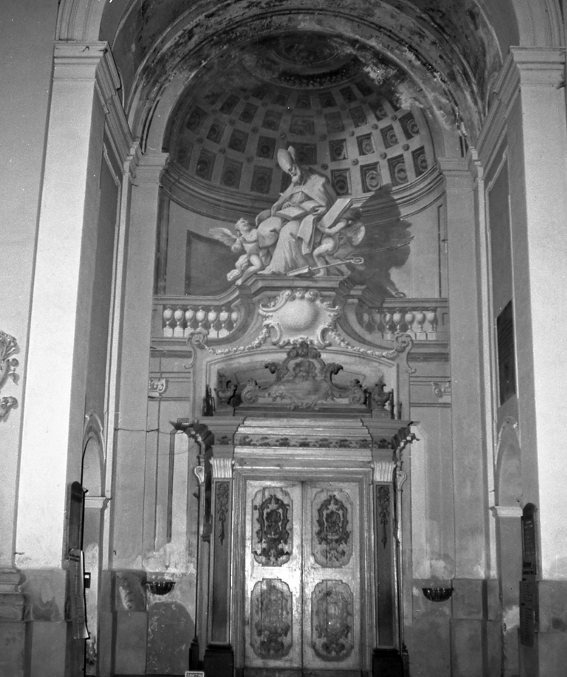 ancona illusiva; sant'Agostino e angeli (dipinto) di Milani Giuseppe (sec. XVIII)