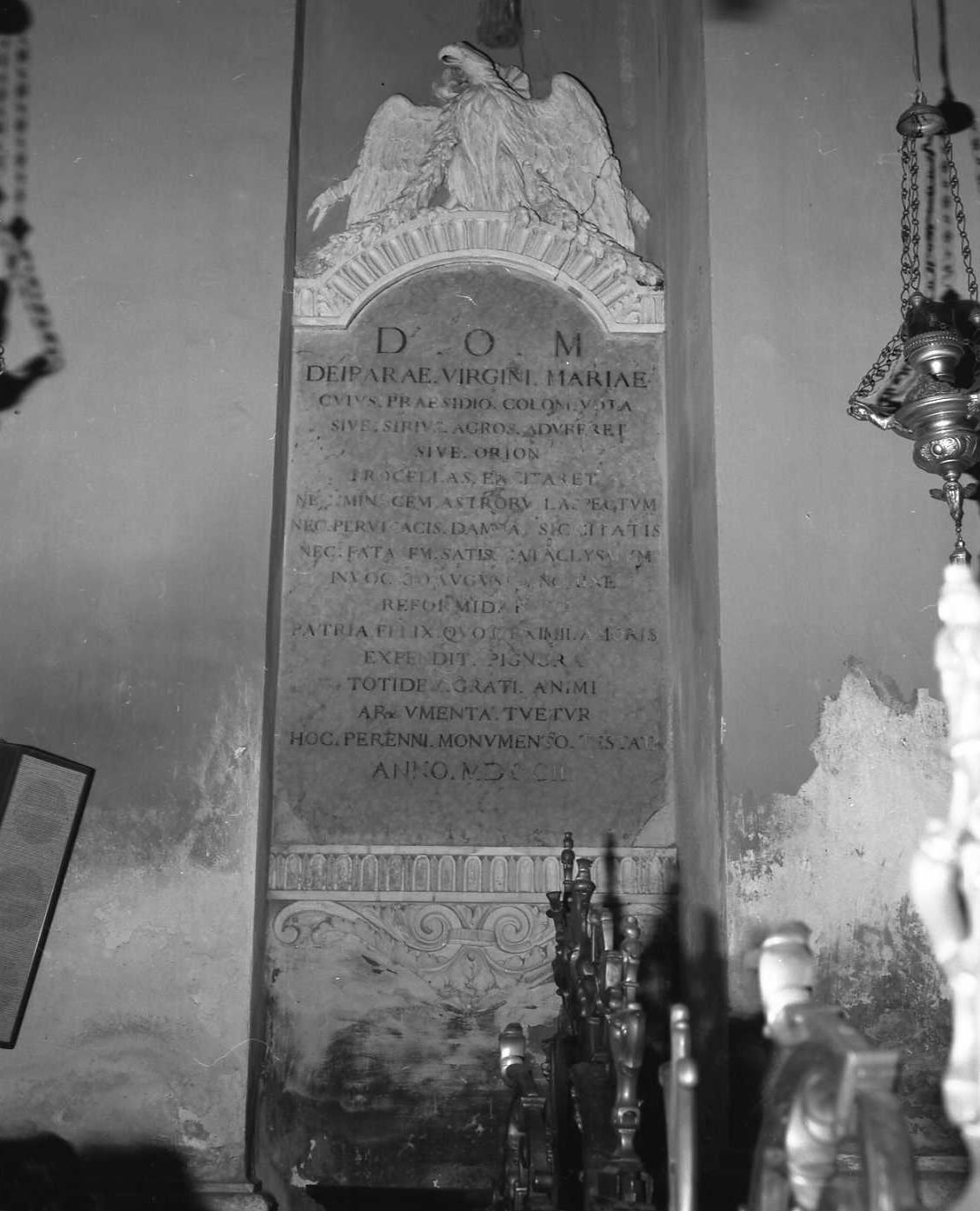 lapide commemorativa - bottega romagnola (sec. XVIII)