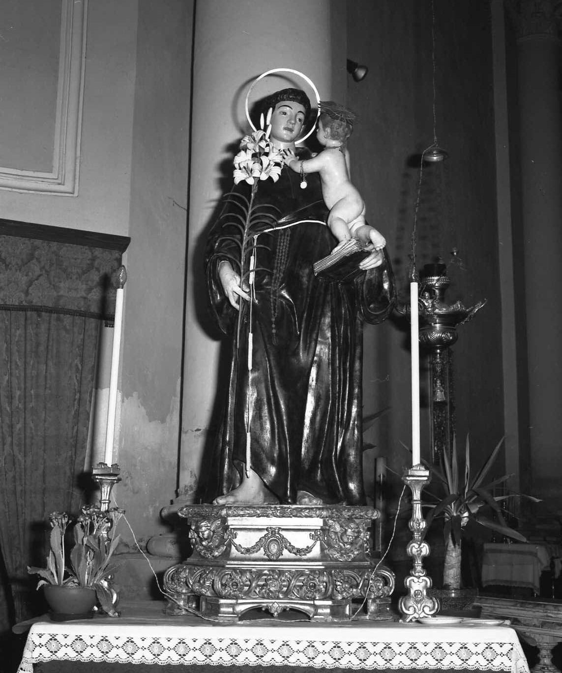 Sant'Antonio da Padova con Gesù Bambino (statua) - bottega bolognese (metà sec. XVIII)