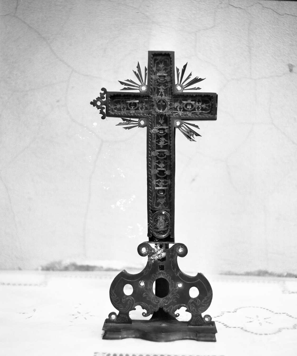 reliquiario - a croce - bottega romagnola (sec. XVIII)